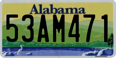 AL license plate 53AM471