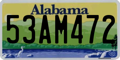 AL license plate 53AM472