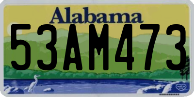 AL license plate 53AM473