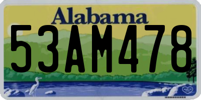 AL license plate 53AM478