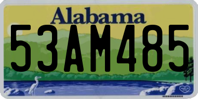 AL license plate 53AM485
