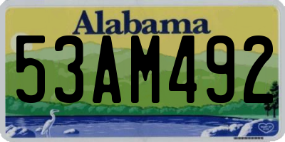 AL license plate 53AM492