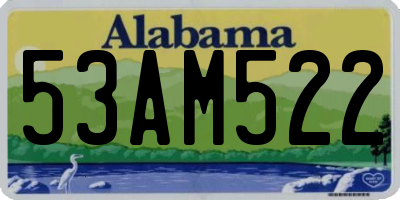 AL license plate 53AM522