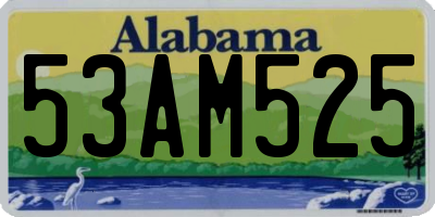 AL license plate 53AM525