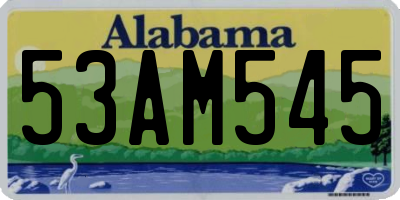 AL license plate 53AM545