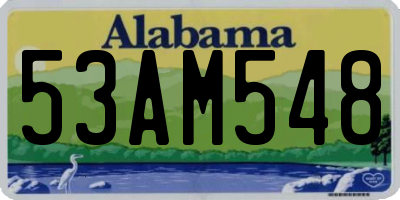 AL license plate 53AM548