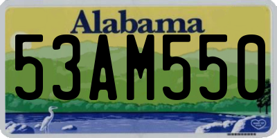 AL license plate 53AM550