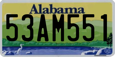 AL license plate 53AM551