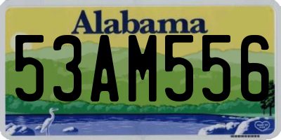 AL license plate 53AM556