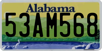 AL license plate 53AM568