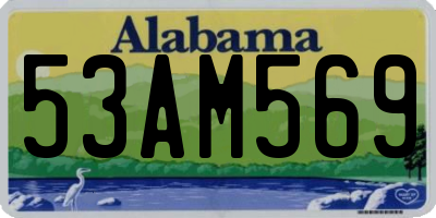 AL license plate 53AM569