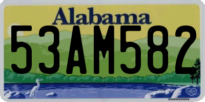 AL license plate 53AM582