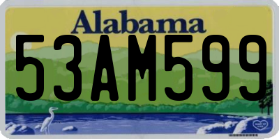 AL license plate 53AM599