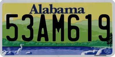 AL license plate 53AM619