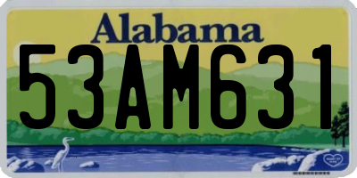 AL license plate 53AM631