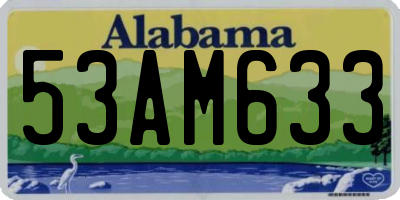 AL license plate 53AM633