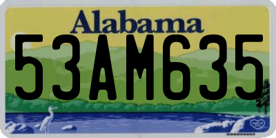 AL license plate 53AM635