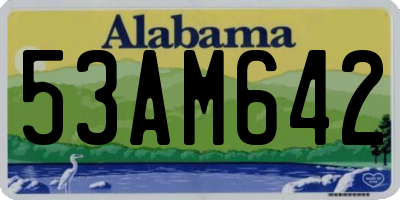 AL license plate 53AM642