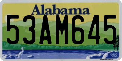 AL license plate 53AM645