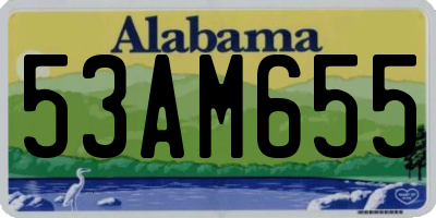 AL license plate 53AM655