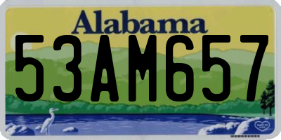 AL license plate 53AM657