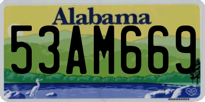AL license plate 53AM669