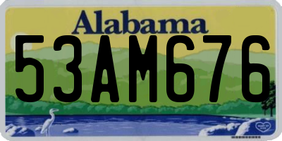 AL license plate 53AM676