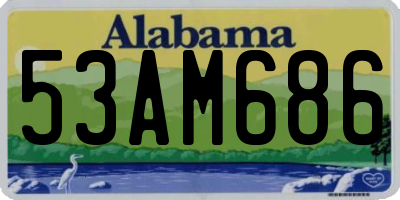 AL license plate 53AM686