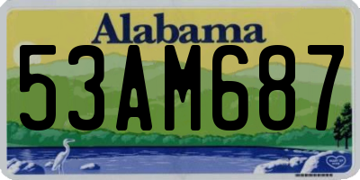 AL license plate 53AM687