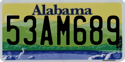 AL license plate 53AM689