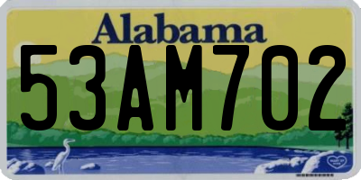 AL license plate 53AM702