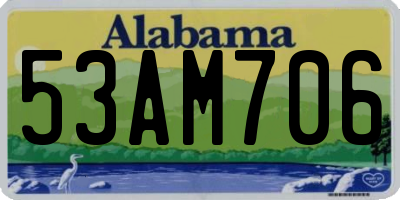 AL license plate 53AM706