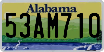AL license plate 53AM710