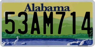 AL license plate 53AM714