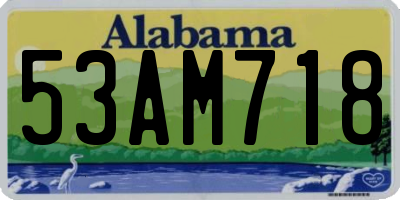 AL license plate 53AM718