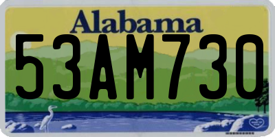 AL license plate 53AM730