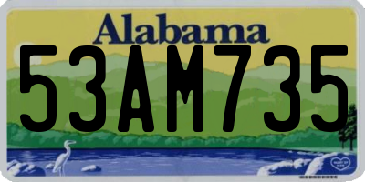 AL license plate 53AM735
