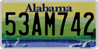 AL license plate 53AM742