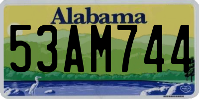 AL license plate 53AM744