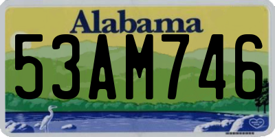 AL license plate 53AM746