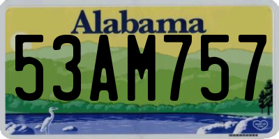 AL license plate 53AM757