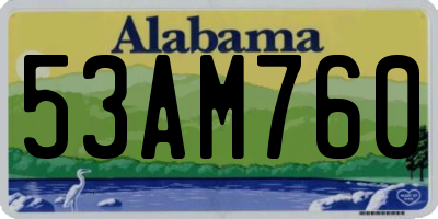 AL license plate 53AM760