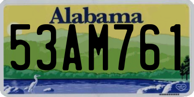AL license plate 53AM761