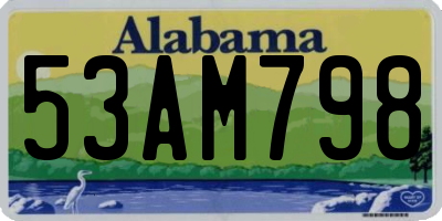 AL license plate 53AM798