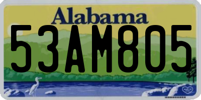 AL license plate 53AM805