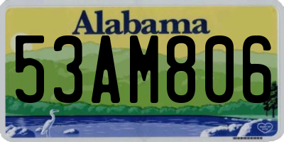 AL license plate 53AM806