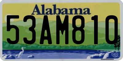AL license plate 53AM810