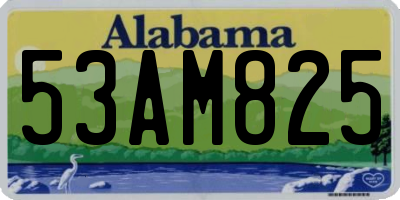 AL license plate 53AM825