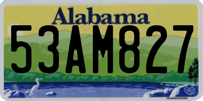 AL license plate 53AM827