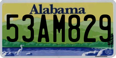 AL license plate 53AM829